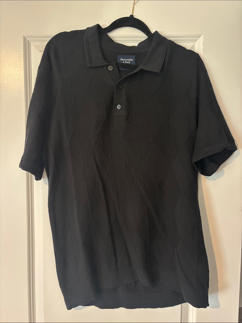 Abercrombie & Fitch Black Diamond-Pattern Polo